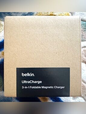 NEW Unopened Belkin UltraCharge 3-in-1 Foldable Magnetic Charger w/ 5ft USB-C